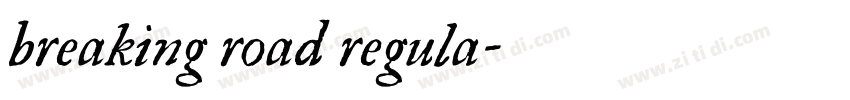 breaking road regula字体转换